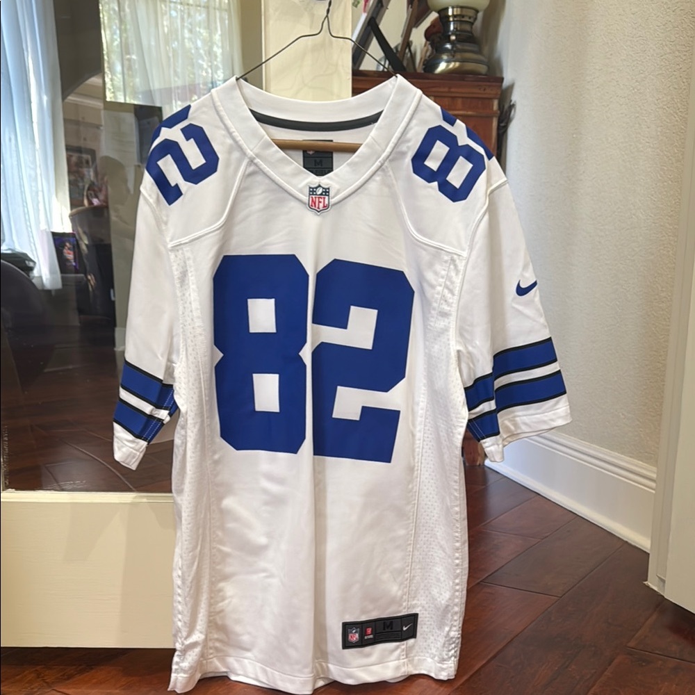 Nike NFL Dallas Cowboys White and Blue Jersey SIZE MEDIUM